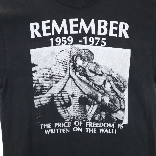 ヘインズ 90s ベルリンの壁 プリント 半袖 Tシャツ L ブラック Hanes ドイツ メンズ