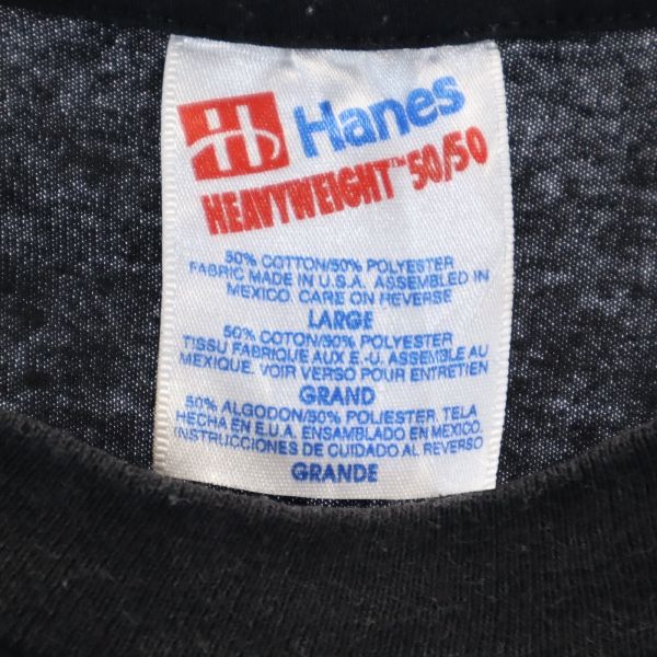 ヘインズ 90s ベルリンの壁 プリント 半袖 Tシャツ L ブラック Hanes ドイツ メンズ