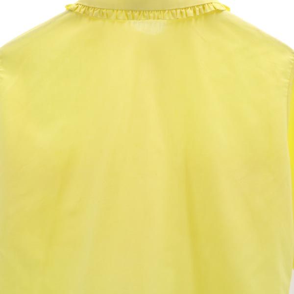 PermanentPress 70s USA製 ヴィンテージ 半袖 フリル シャツ イエロー系 PermanentPress レディース