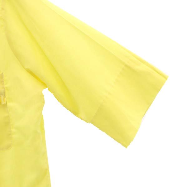 PermanentPress 70s USA製 ヴィンテージ 半袖 フリル シャツ イエロー系 PermanentPress レディース