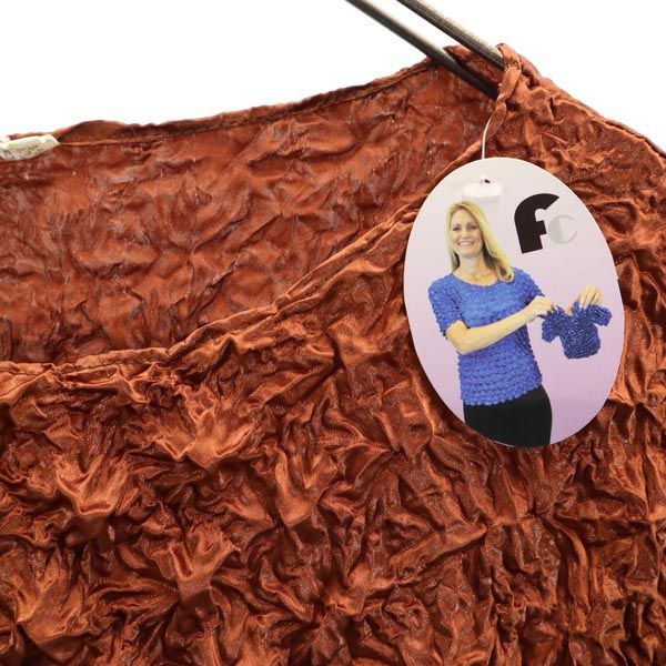 F.C ポップコーン加工 半袖 カットソー ブラウン系 F.C レディース