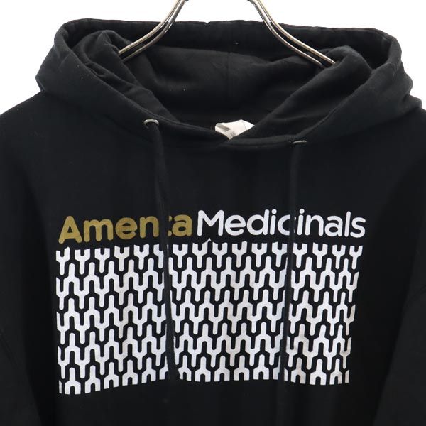 INDEPENDENT インディペンデント プリント 長袖 スウェットパーカー M ブラック 裏起毛 プルオーバー メンズ