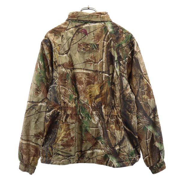 FIELD&STREAM フィールドアンドストリーム 総柄 起毛 中綿ジャケット M ベージュ系 裏ファー メンズ