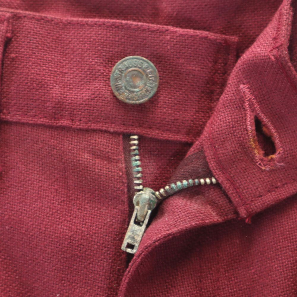 Levi's リーバイス 70s 未使用 STA-PREST デッドストック 646 極東リーバイス BIG E ブーツカットパンツ W29 レッド系 ビッグE タグ付き メンズ