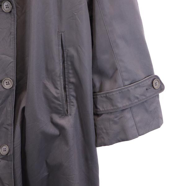 LONDON FOG ロンドンフォグ 80s ヴィンテージ トレンチコート 12 グレー ライナー付き ビッグサイズ レディース