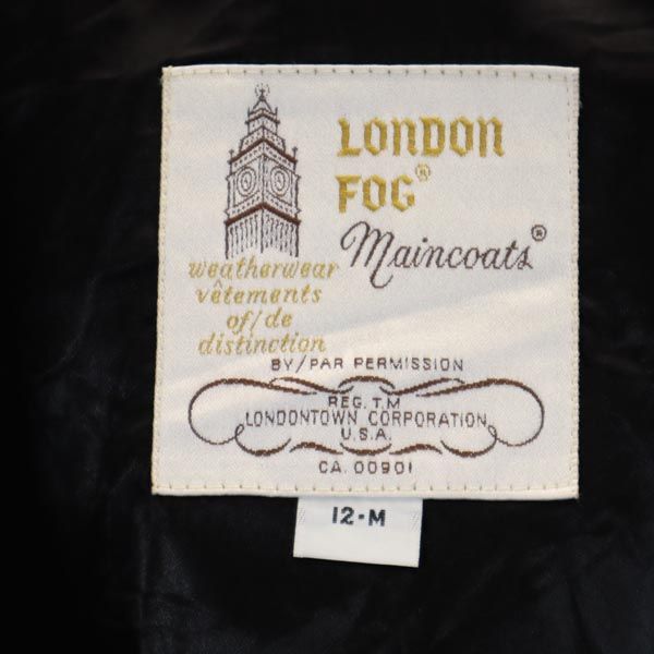 LONDON FOG ロンドンフォグ 80s ヴィンテージ トレンチコート 12 グレー ライナー付き ビッグサイズ レディース