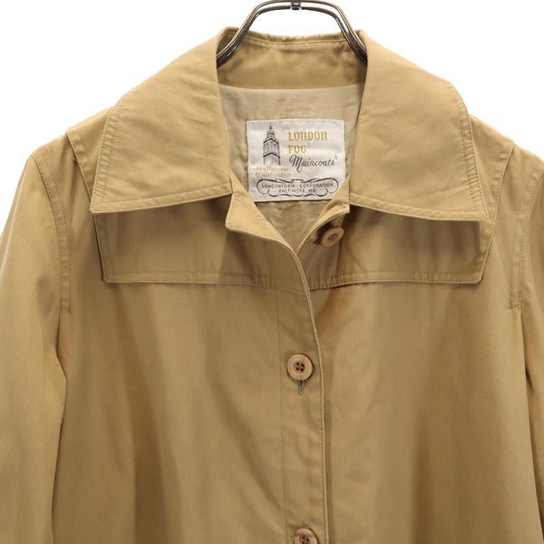 ロンドンフォグ 70s 80s ヴィンテージ ステンカラーコート 8 ブラウン LONDON FOG レディース