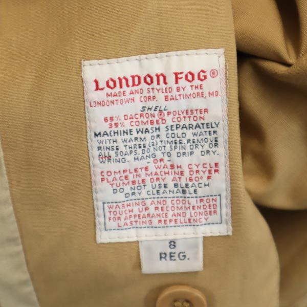 ロンドンフォグ 70s 80s ヴィンテージ ステンカラーコート 8 ブラウン LONDON FOG レディース
