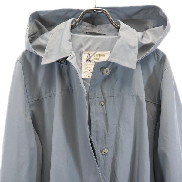 LONDON FOG ロンドンフォグ 70s 80s ヴィンテージ ステンカラーコート 16 グレー ビッグサイズ レディース