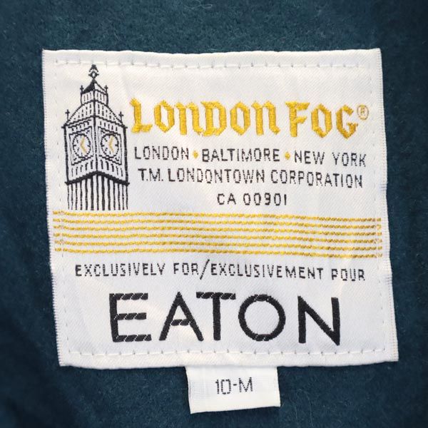 LONDON FOG ロンドンフォグ 80s ウールブレンド ヴィンテージ 長袖 ライナー付き トレンチコート 10-M ブルー系 レディース