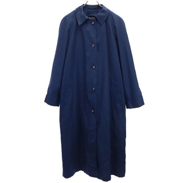 LONDON FOG ロンドンフォグ 80s ヴィンテージ 長袖 ステンカラーコート 10-M ネイビー系 レディース