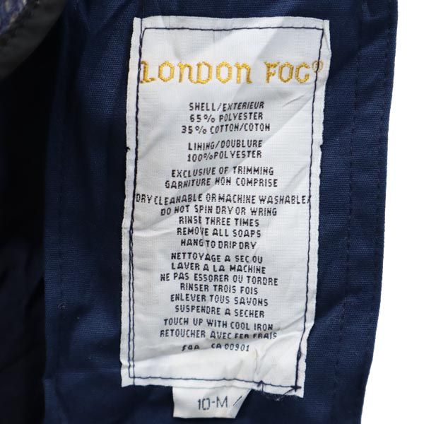 LONDON FOG ロンドンフォグ 80s ヴィンテージ 長袖 ステンカラーコート 10-M ネイビー系 レディース
