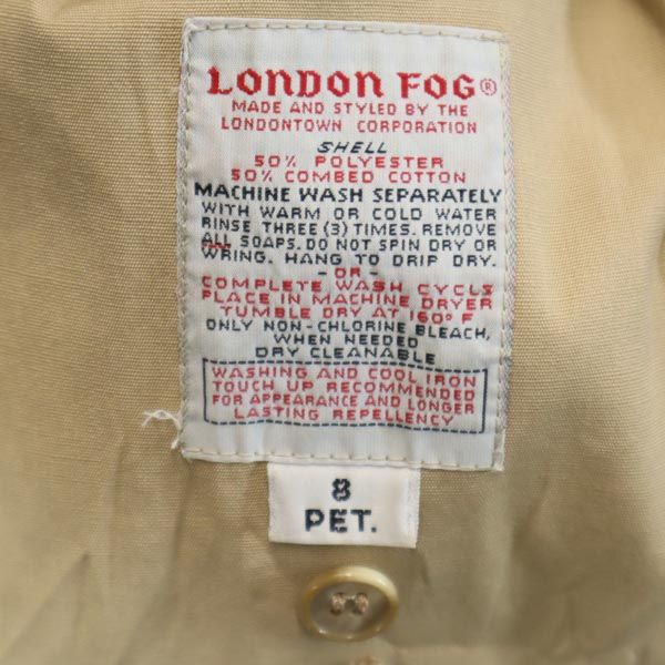 LONDON FOG ロンドンフォグ 80s USA製 ヴィンテージ トレンチコート 8 ベージュ レディース