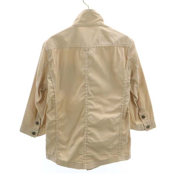 未使用 BLUE TORNADO ブルートルネード 7分袖 スタンドカラー ジャケット M ベージュ メンズ