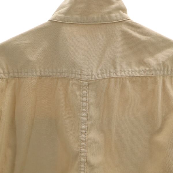 未使用 BLUE TORNADO ブルートルネード 7分袖 スタンドカラー ジャケット M ベージュ メンズ