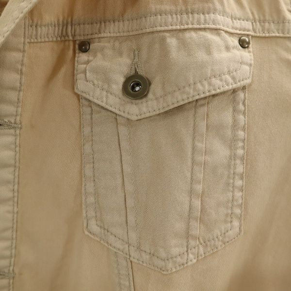 未使用 BLUE TORNADO ブルートルネード 7分袖 スタンドカラー ジャケット M ベージュ メンズ