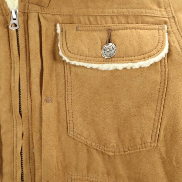 未使用 Wrangler ラングラー ナノユニバース別注 スエードライク ボアジャケット S ブラウン nanouniverse メンズ