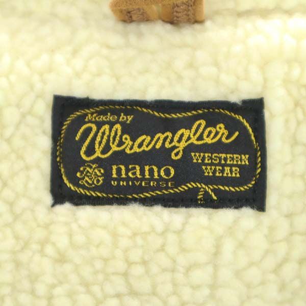 未使用 Wrangler ラングラー ナノユニバース別注 スエードライク ボアジャケット S ブラウン nanouniverse メンズ