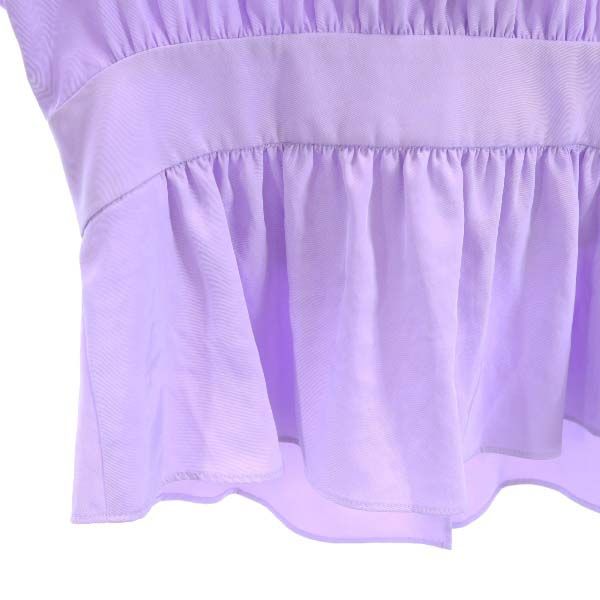 未使用 MiCi ミチ 長袖 ウエストマーク オープンカラーシャツ free パープル 開襟 レディース