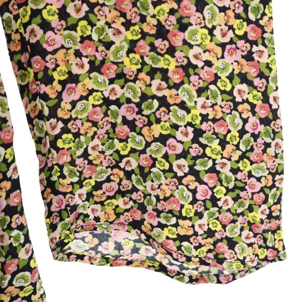 未使用 ZARA ザラ 長袖 フローラル ディッシー ボタンアップ ワンピース XS レディース