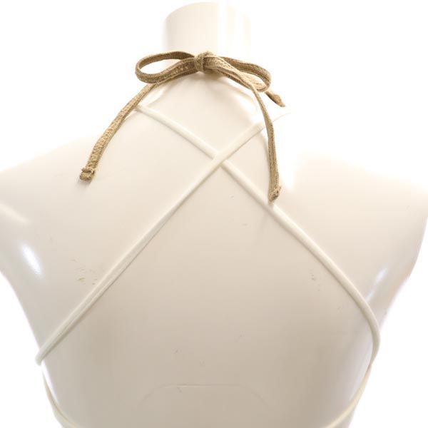 未使用 エミヨガ 日本製 ホルターネック タンクトップ 1 ベージュ系 emmi yoga カップインキャミソール ヨガウェア レディース