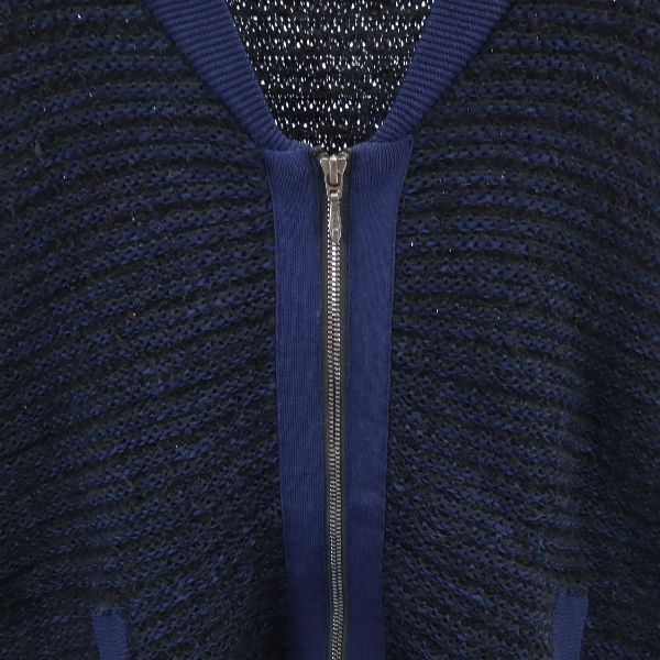 未使用 トルネードマート 長袖 テープ&カールヤーン ニットカーディガン M 紺系 TORNADO MART ジャケット メンズ