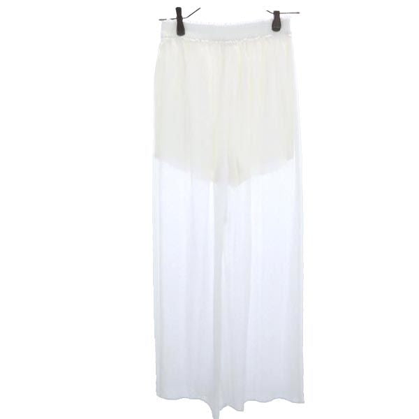 未使用 エミアトリエ カジュアル パンツ 1 ホワイト系 emmi atelier シースルー レディース