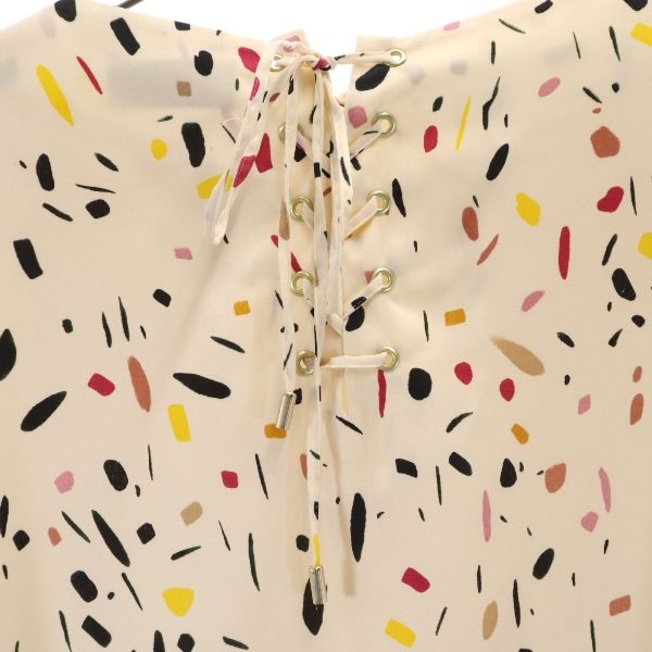 未使用 Unaca アナカ 総柄 長袖 ワンピース 38 ベージュ レディース