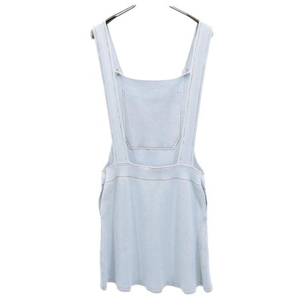 ザラ 未使用 ニット ジャンパースカート S 水色 ZARA ワンピース レディース