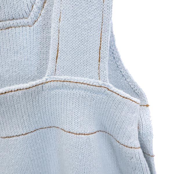 ザラ 未使用 ニット ジャンパースカート S 水色 ZARA ワンピース レディース