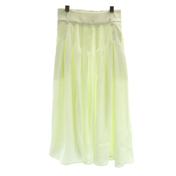 新品 ロング丈 フレアスカート M オフホワイト ペチコート付き 楽チン ウエスト 後ろゴム レディース