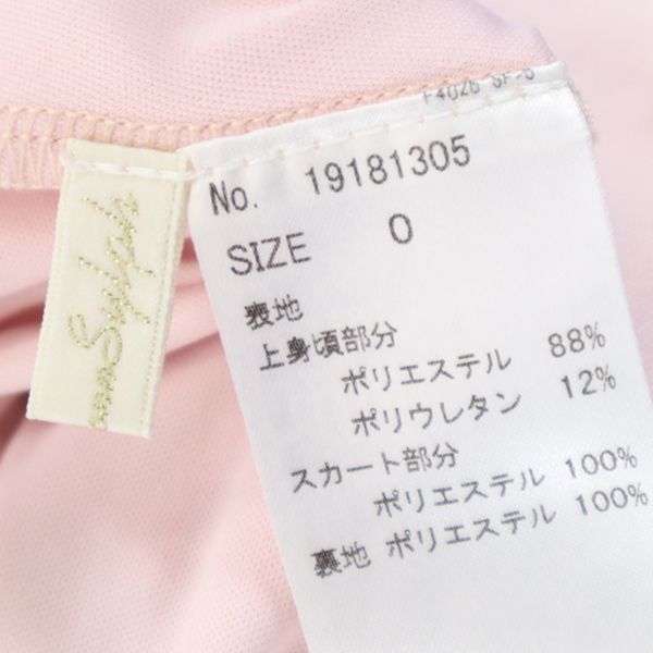 新品 Bonnsylph ノースリーブ スカラップ ネック ワンピース 0 紺 ピンク ウエスト切り替え ハート 総柄 プリーツ レディース