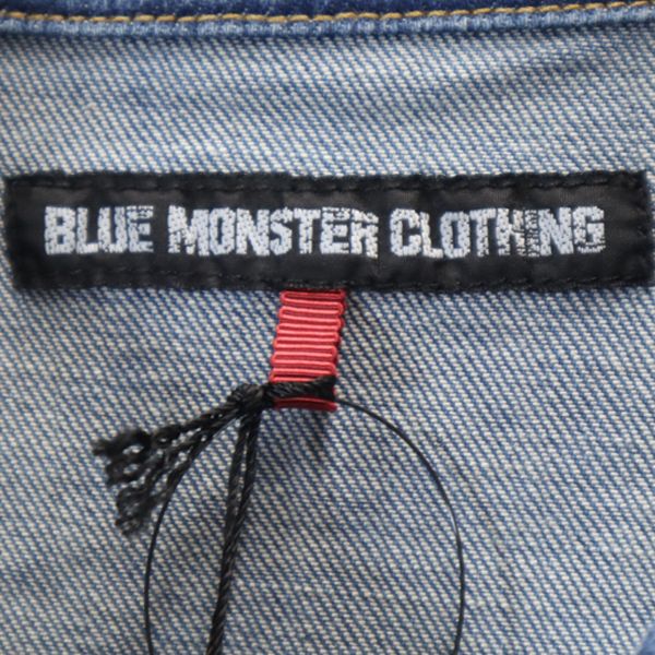 新品 BLUE MONSTER CLOTHING ブルーモンスタークロージング デニムジャケット M ストレッチ Gジャン メンズ