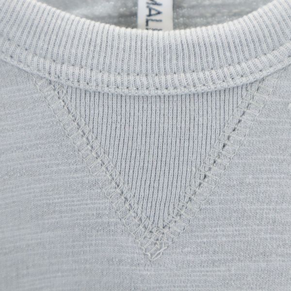 新品 長袖 スウェット Tシャツ S グレー ロンT 袖プリント メンズ