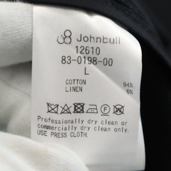 未使用 Johnbull ジョンブル ジャガード コート L 黒 ドビー メンズ