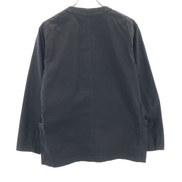 未使用 Johnbull ジョンブル オーバーダイイング ブルゾン S 黒 ノーカラー コットン リネン メンズ