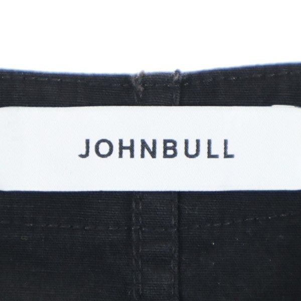 未使用 Johnbull ジョンブル オーバーダイイング ブルゾン S 黒 ノーカラー コットン リネン メンズ
