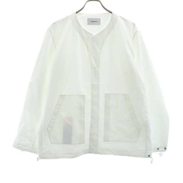 未使用 Johnbull ジョンブル タフ ブルゾン M ホワイト リップストップ ナイロン メンズ