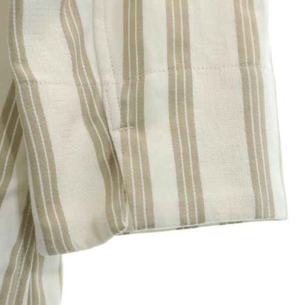 未使用 Johnbull ジョンブル ストライプ コート S ベージュ系 モロッコシリーズ ガウン風コート リネンブレンド メンズ