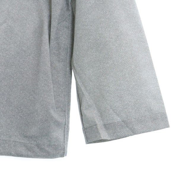 未使用 Johnbull ジョンブル カラーレス ジャケット L グレー クールドットシリーズ メッシュ 作務衣型 メンズ