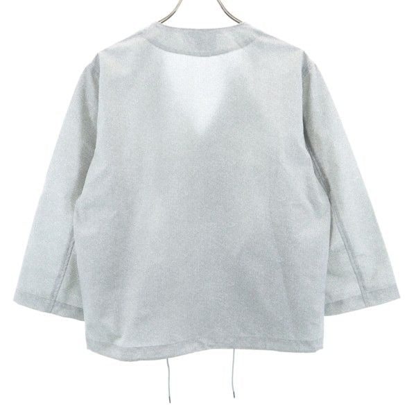 未使用 Johnbull ジョンブル 日本製 カラーレス ジャケット S グレー ノーカラー 作務衣型 メンズ