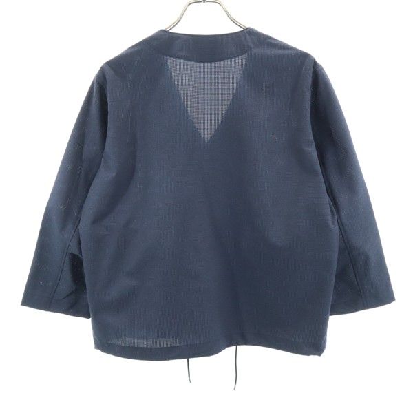 未使用 Johnbull ジョンブル 日本製 カラーレス ジャケット S 濃紺 ノーカラー 作務衣型 メンズ