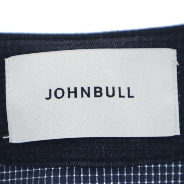未使用 Johnbull ジョンブル 日本製 カラーレス ジャケット S 濃紺 ノーカラー 作務衣型 メンズ