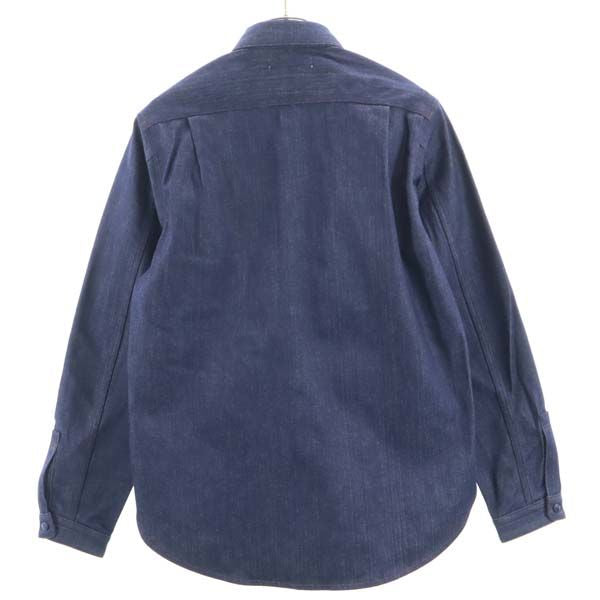 未使用 Johnbull ジョンブル 長袖 デニムシャツ 36 インディゴブルー アイワークシャツ メンズ