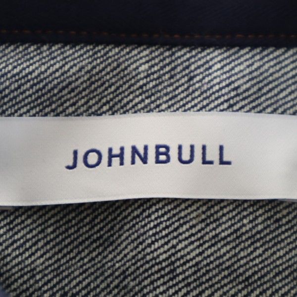 未使用 Johnbull ジョンブル 長袖 デニムシャツ 36 インディゴブルー アイワークシャツ メンズ