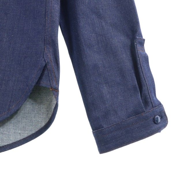 未使用 Johnbull ジョンブル 長袖 デニムシャツ 40 インディゴブルー アイワークシャツ メンズ