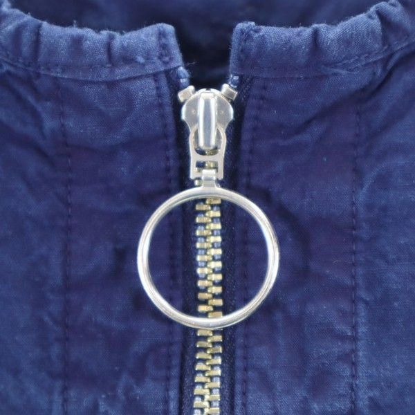 未使用 Johnbull ジョンブル 長袖 ハーフジップ シャツ S 紺 オーバーダイイング プルオーバー メンズ