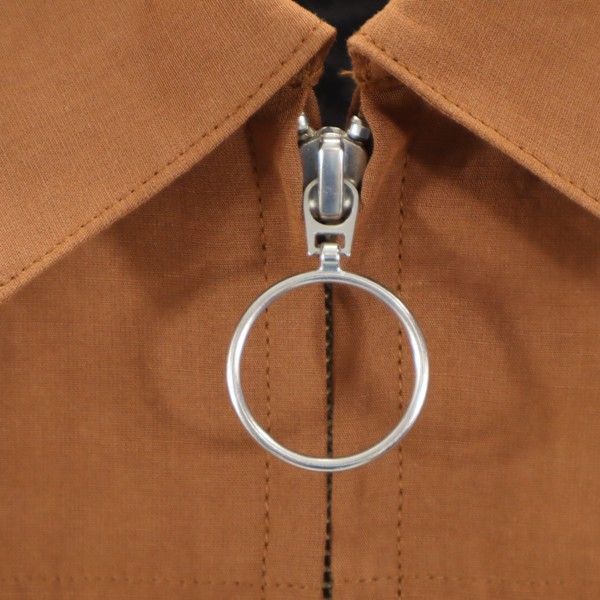 未使用 Johnbull ジョンブル 日本製 エンブロイダリー ブルゾン M ブラウン 裏地付き メンズ