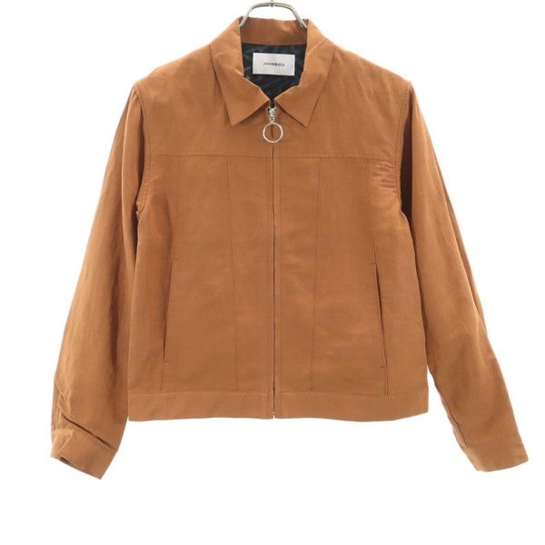 未使用 Johnbull ジョンブル 日本製 エンブロイダリー ブルゾン S ブラウン 裏地付き メンズ