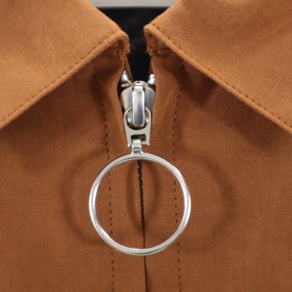 未使用 Johnbull ジョンブル 日本製 エンブロイダリー ブルゾン S ブラウン 裏地付き メンズ